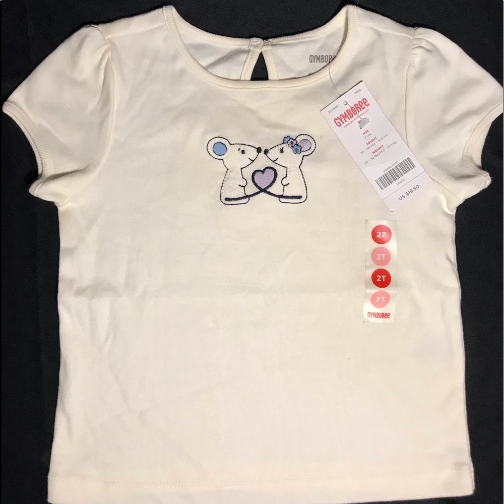 NWT Gymboree cream color girls shirt 2t
